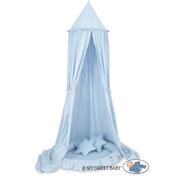 Hangende Luifel van Katoen voor Babykamer Blauw