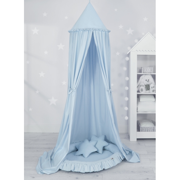 Hangende Luifel van Katoen voor Babykamer Blauw