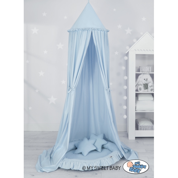 Hangende Luifel van Katoen voor Babykamer Blauw