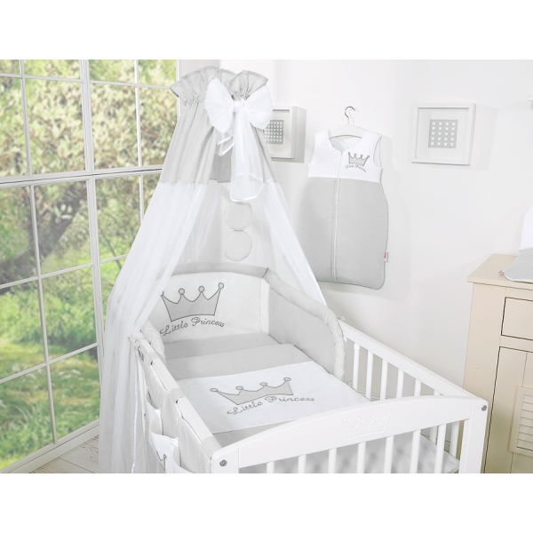Hemeltje van Tule voor Babybed -  Grijs Sifonki Little Prince Princess