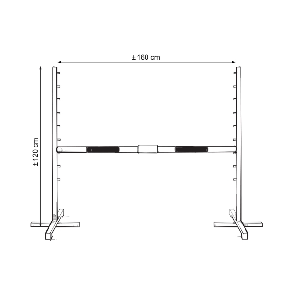 Hindernis voor Stokpaarden 160 cm x 120 cm Roze