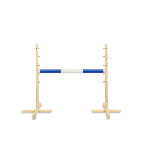 Hindernis voor Stokpaarden 80 cm met Stang 50mm Blauw