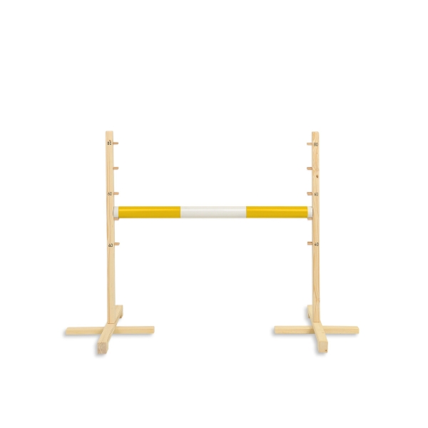 Hindernis voor Stokpaarden 80 cm met Stang 50mm Geel