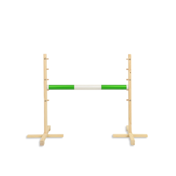 Hindernis voor Stokpaarden 80 cm met Stang 50mm Groen
