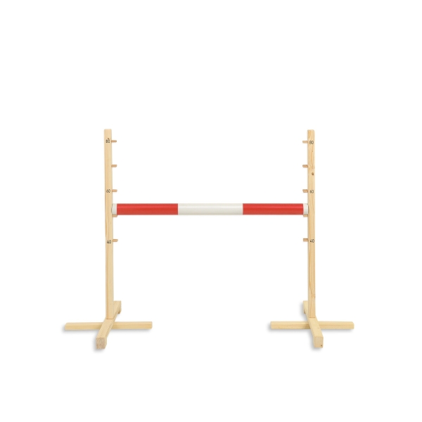 Hindernis voor Stokpaarden 80 cm met Stang 50mm Rood