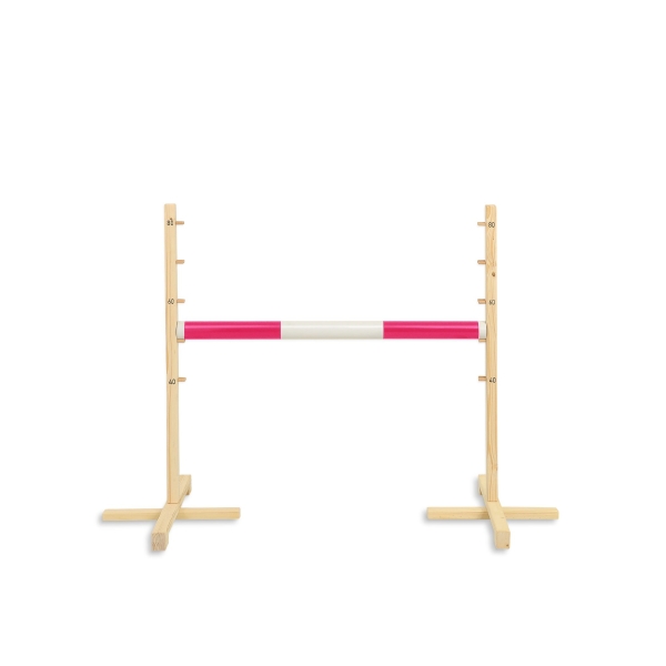 Hindernis voor Stokpaarden 80 cm met Stang 50mm Roze