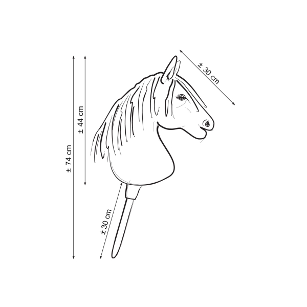 Hobby Horse Stokpaard Lichte Kastanje A3