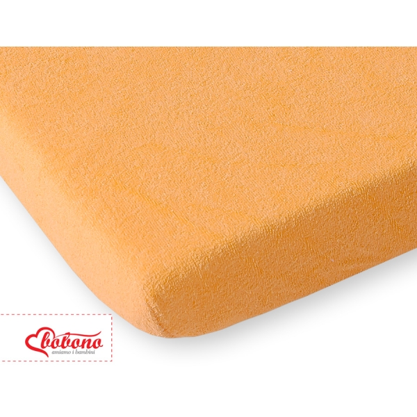 Hoeslaken van Frotte (Badstof) voor Babybed 120x60 cm Oranje
