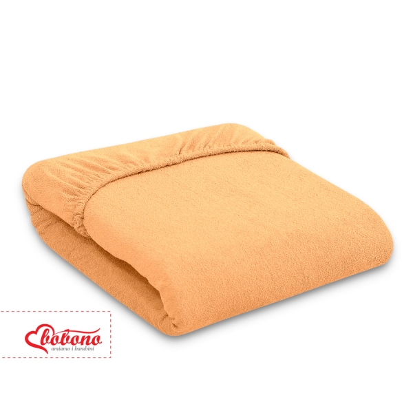 Hoeslaken van Frotte (Badstof) voor Babybed 120x60 cm Oranje