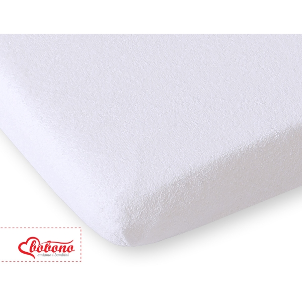 Hoeslaken van Frotte (Badstof) voor Babybed 120x60 cm Wit