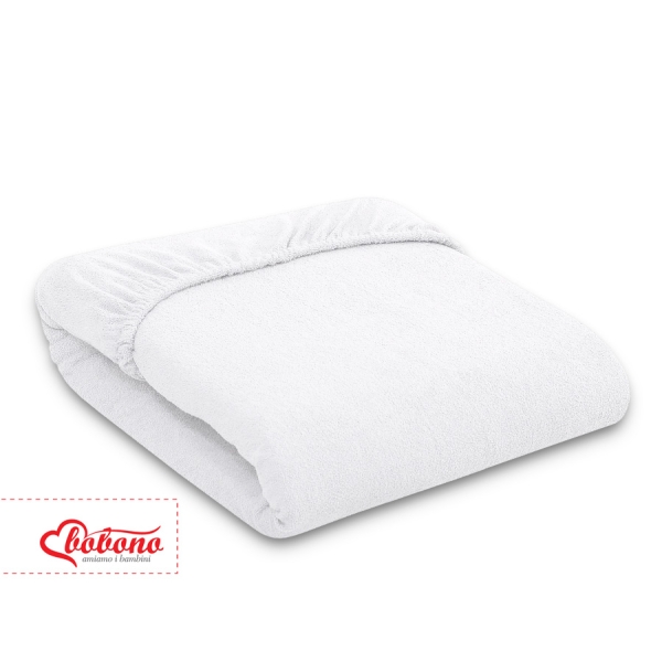 Hoeslaken van Frotte (Badstof) voor Babybed 120x60 cm Wit