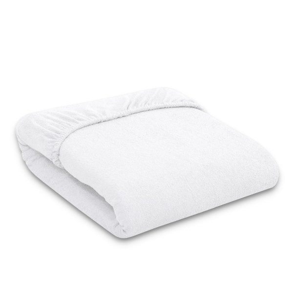 Hoeslaken van Frotte (Badstof) voor Babybed 120x60 cm Wit