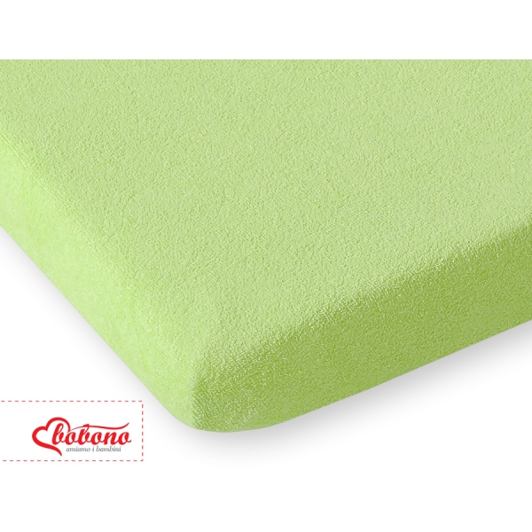 Hoeslaken van Frotte (Badstof) voor Kinderbed 140x70cm Groen