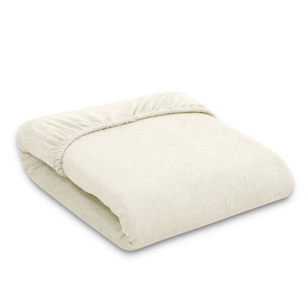 Hoeslaken van Frotte (Badstof) voor Kinderbed 140x70cm Ivoor