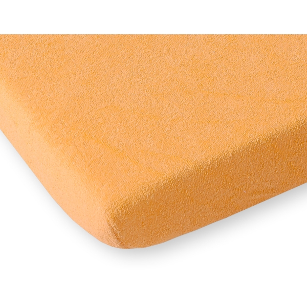 Hoeslaken van Frotte (Badstof) voor Ledikant 140x70 cm Oranje