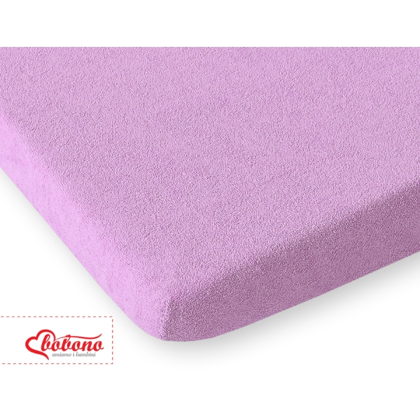 Hoeslaken van Frotte (Badstof) voor Ledikant 140x70 cm Purper