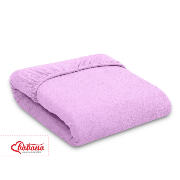Hoeslaken van Frotte (Badstof) voor Ledikant 140x70 cm Purper