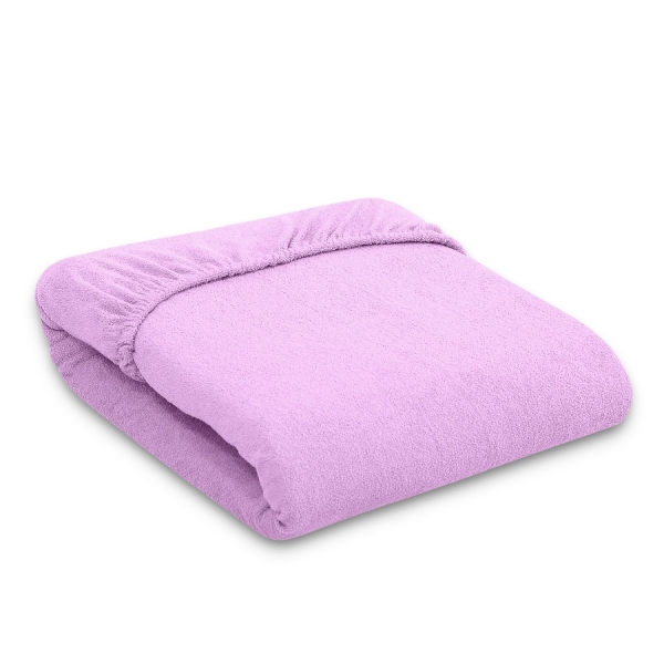 Hoeslaken van Frotte (Badstof) voor Ledikant 140x70 cm Purper