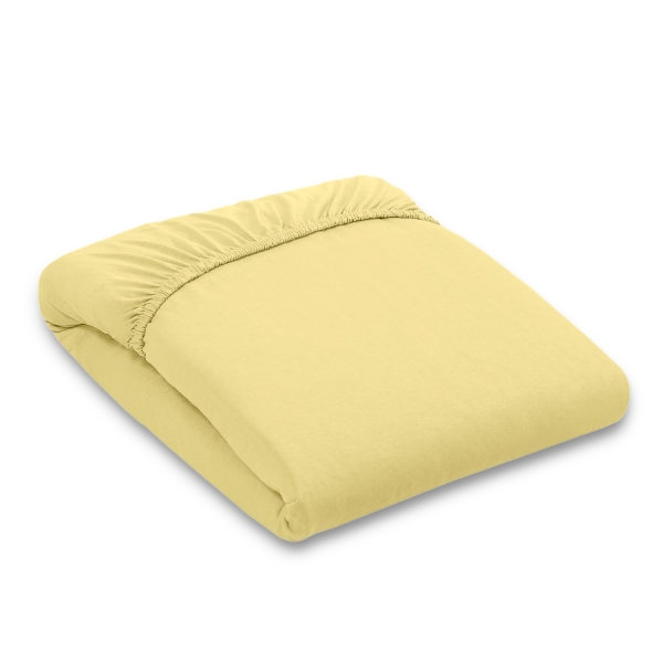 Hoeslaken van Jersey voor Ledikant 120x60 cm Geel