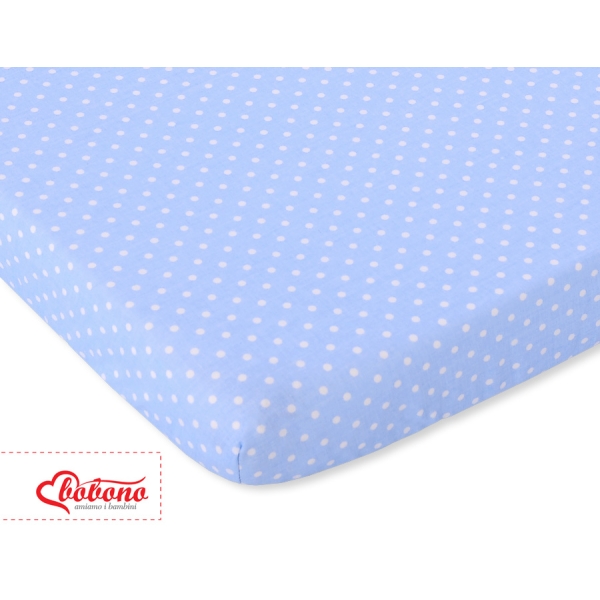 Hoeslaken voor Ledikant 120x60 cm Katoen Blauw Polkaprikker