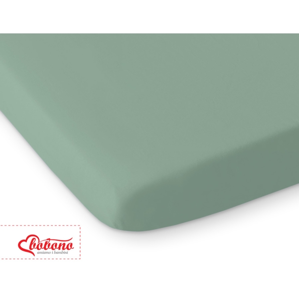 Hoeslaken voor Ledikant 120x60 cm Katoen Wit Pastelgroen