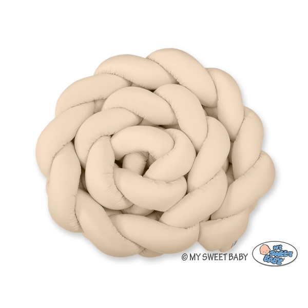 Hoofdbeschermer Gevlochten 360cm Ledikant Beige