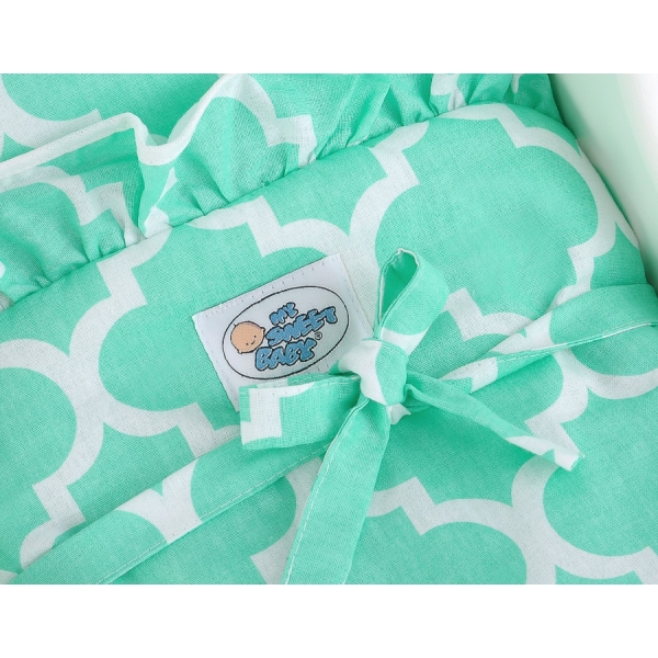 Houten Poppenwagen Mint Wit
