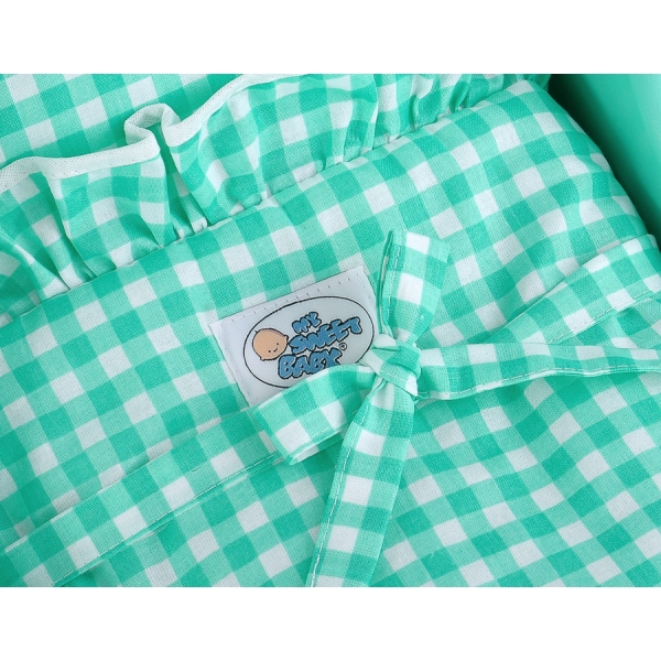 Houten Poppenwagen Mint Wit