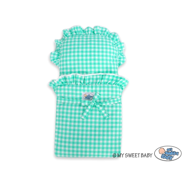 Houten Poppenwagen Mint Wit
