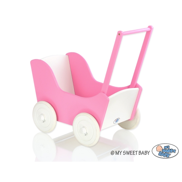 Houten Poppenwagen Wit