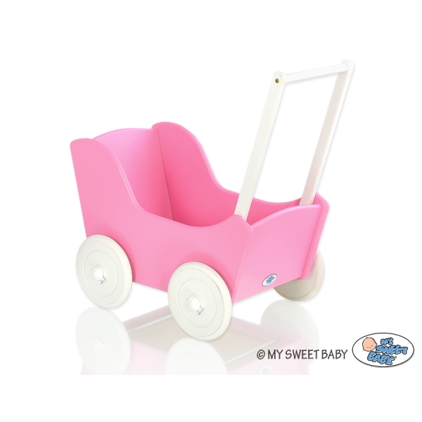 Houten Poppenwagen Wit