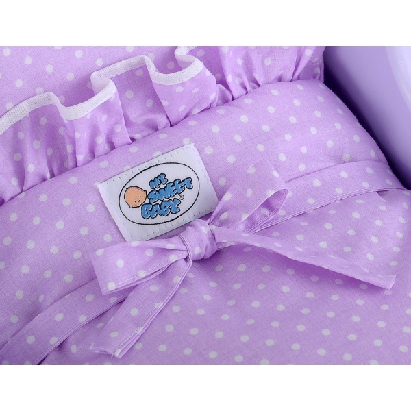 Houten Poppenwagen Wit Purper