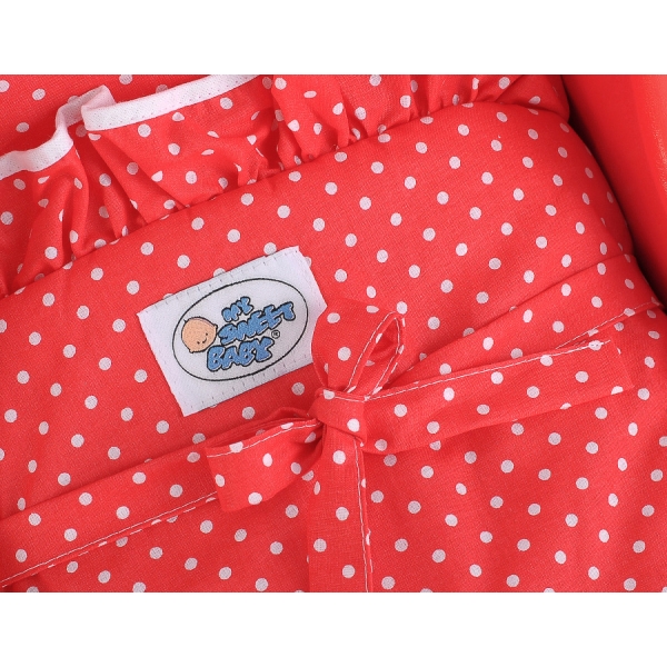 Houten Poppenwagen Wit Rood
