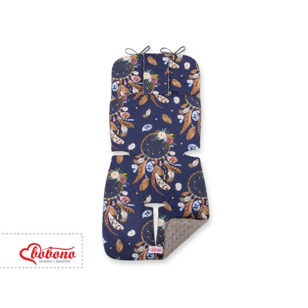 Inlegkussen Kinderwagen Bruin Donkerblauw Dromenvangers