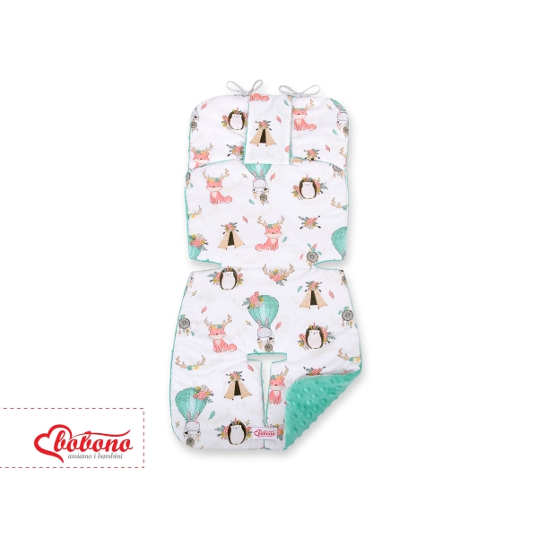 Inlegkussen voor Kinderwagen Mint Beige Vos