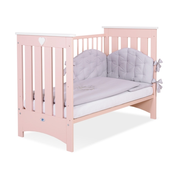 Kinderbed 120x60 cm - Lorenzo III Poederroze Voor Meisjes