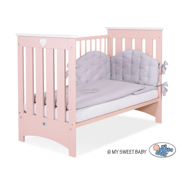 Kinderbed 120x60 cm - Lorenzo III Poederroze Voor Meisjes