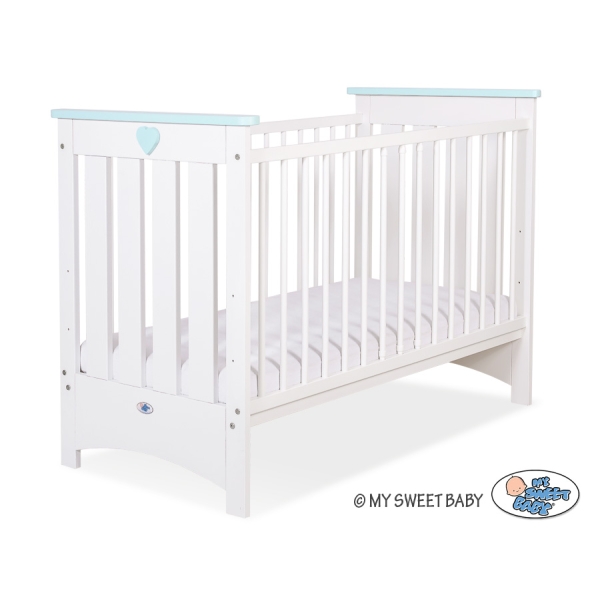 Kinderbed 120x60 cm - Lorenzo III Wit Mint