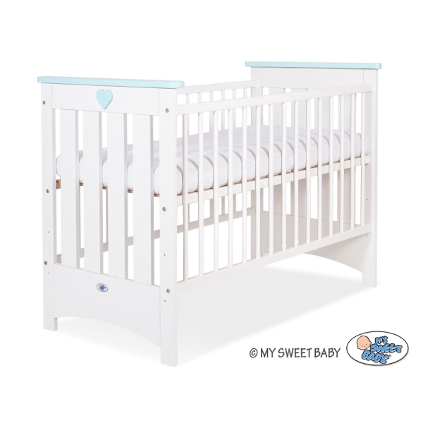 Kinderbed 120x60 cm - Lorenzo III Wit Mint