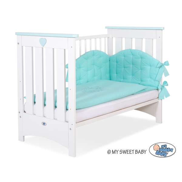 Kinderbed 120x60 cm - Lorenzo III Wit Mint
