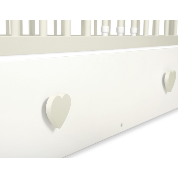 Kinderbed 120x60 cm met Lade - Lorenzo III MAXI Ivoor Wit