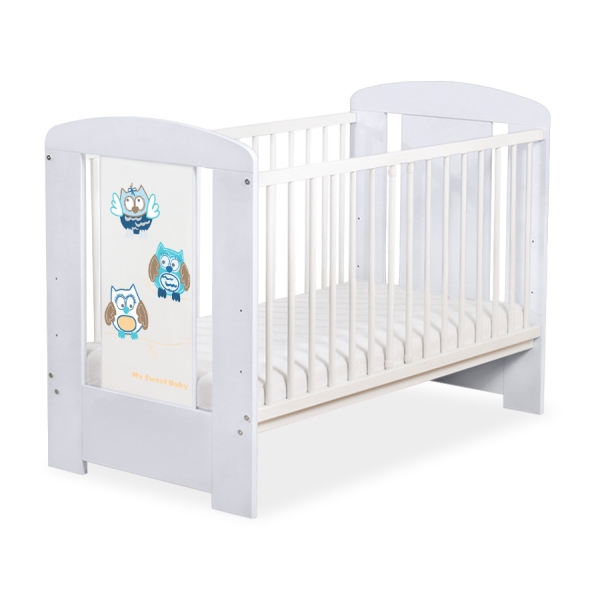 Kinderbed 120x60 cm - Owls Bigi Zibi & Adele Grijs Gelukkige Uilen