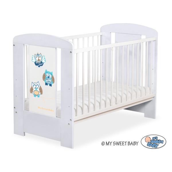 Kinderbed 120x60 cm - Owls Bigi Zibi & Adele Grijs Gelukkige Uilen