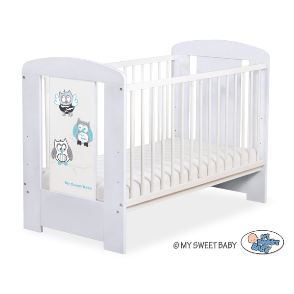 Kinderbed 120x60 cm - Owls Bigi Zibi & Adele Grijs Gelukkige Uilen