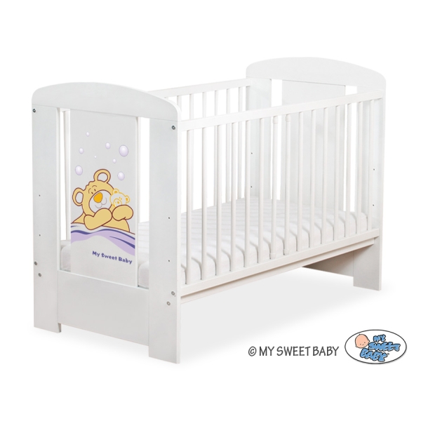 Kinderbed 120x60 cm - Tedy Bear Barnaba Wit Teddy Bear Branaba