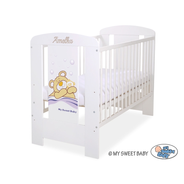 Kinderbed 120x60 cm - Tedy Bear Barnaba Wit Teddy Bear Branaba