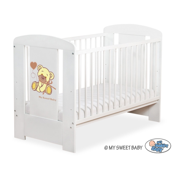 Kinderbed 120x60 cm - Tedy Bear with bow Bruin Wit Bear With Bow