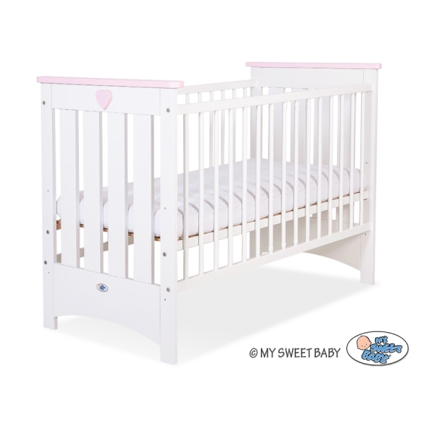 Kinderbed Lorenzo 120x60 cm - Roze Wit
