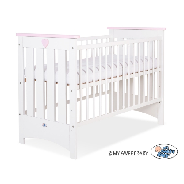 Kinderbed Lorenzo 120x60 cm - Roze Wit