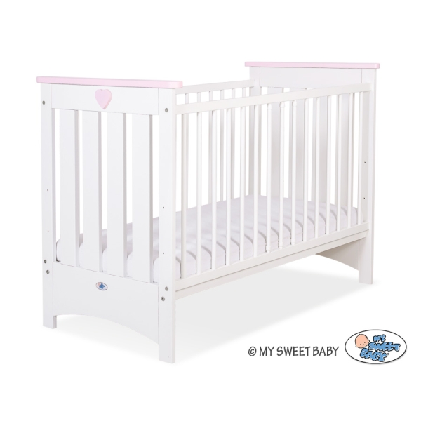 Kinderbed Lorenzo 120x60 cm - Roze Wit